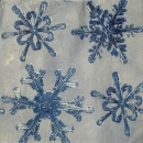 Serviette Eiskristalle blau, Rarität